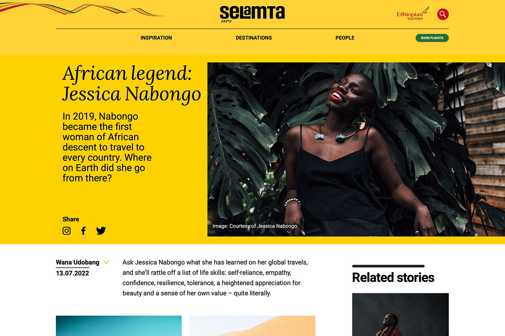 Ethiopian Airlines — WordPress website case study screenshot by Lewis Edward