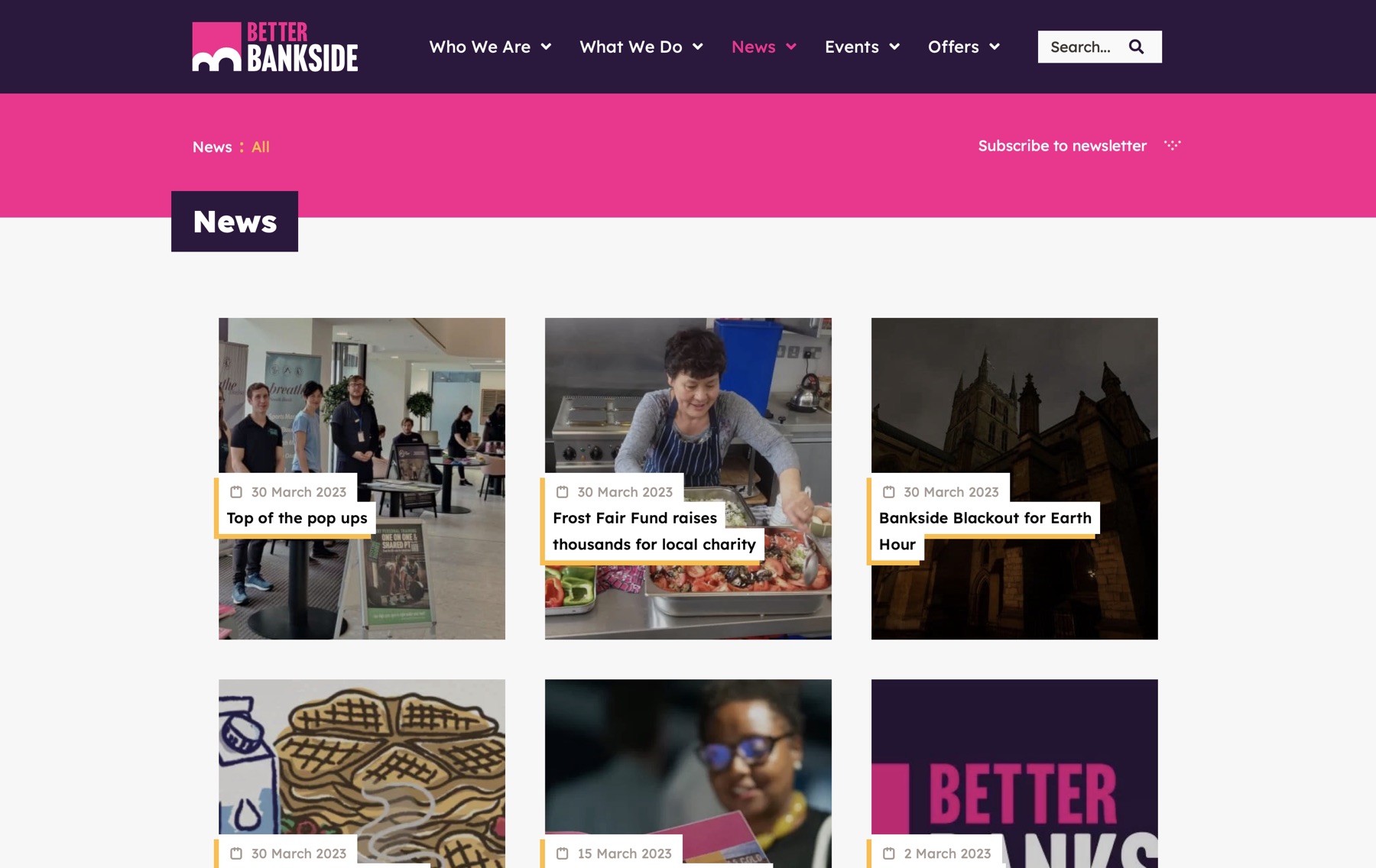 WordPress News posts grid