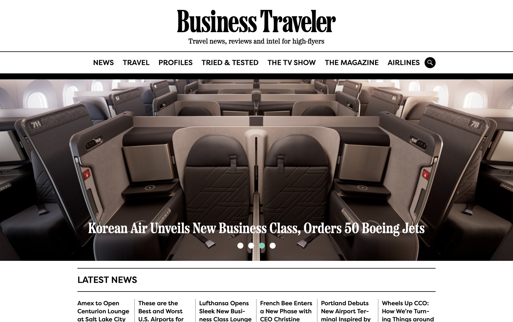 Business Traveller — WordPress project screenshot