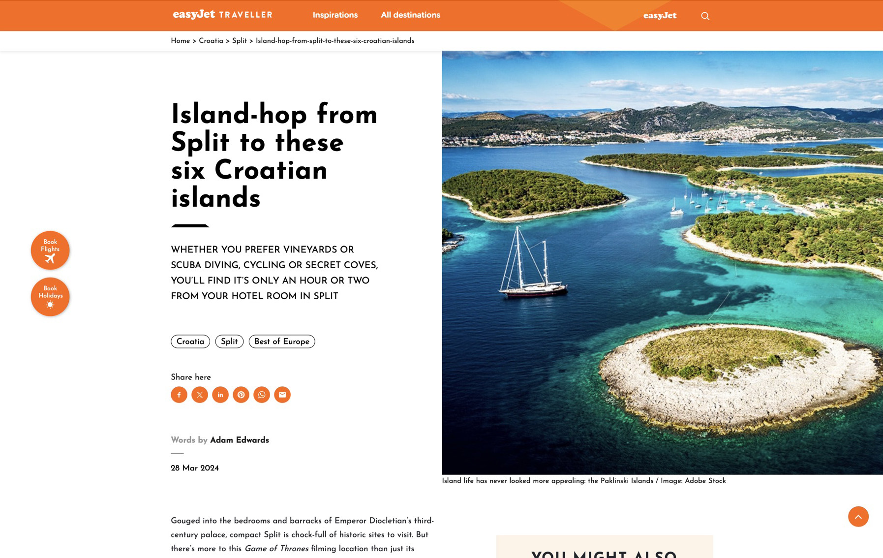 easyJet Traveller - advanced WordPress travel inspiration website