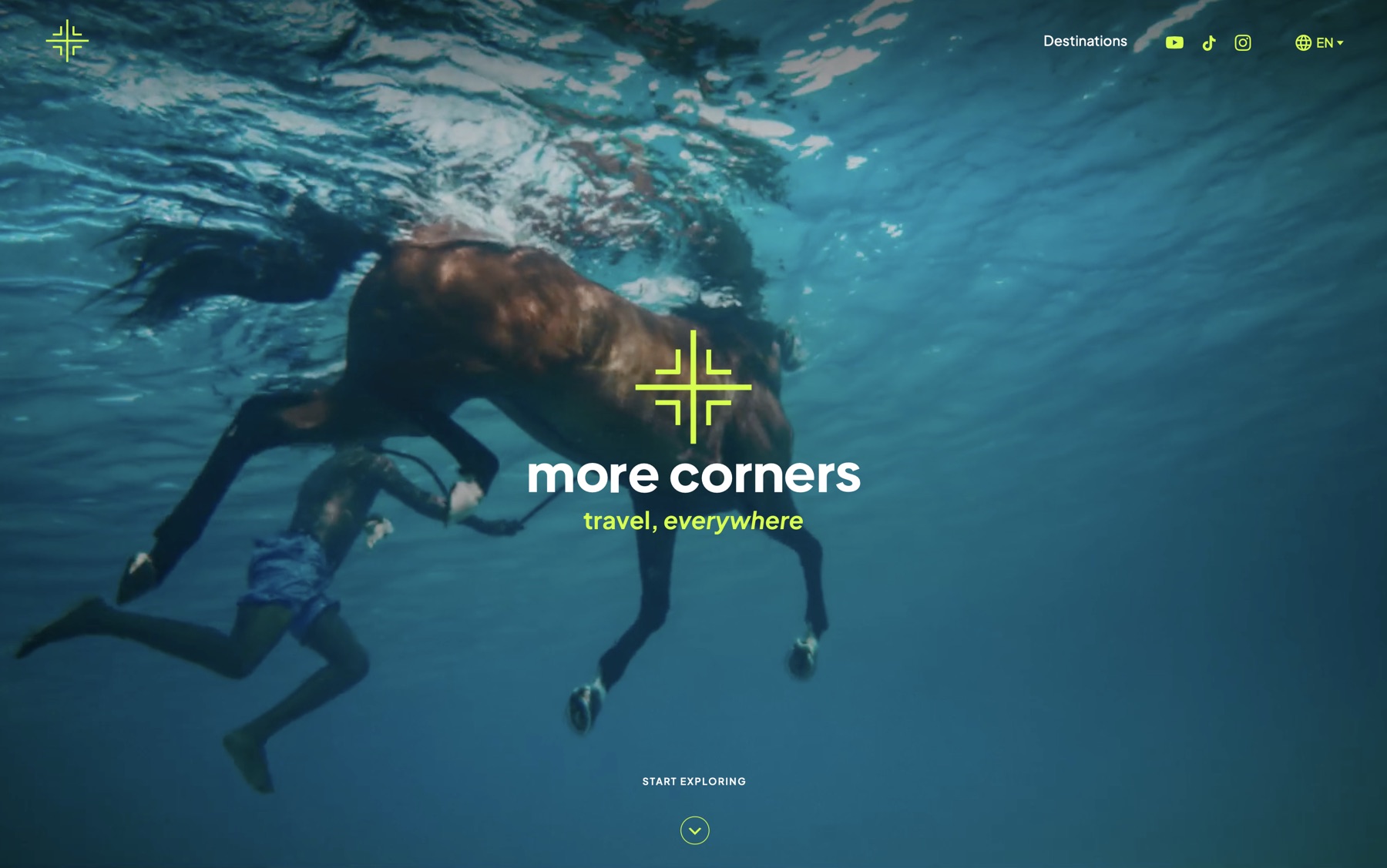 More Corners - custom WordPress website for travel content brand